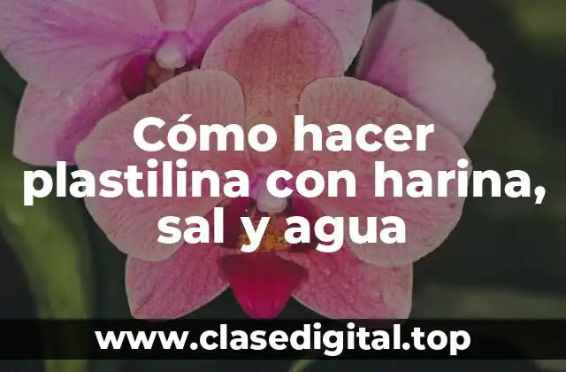 Cómo hacer plastilina con harina, sal y agua