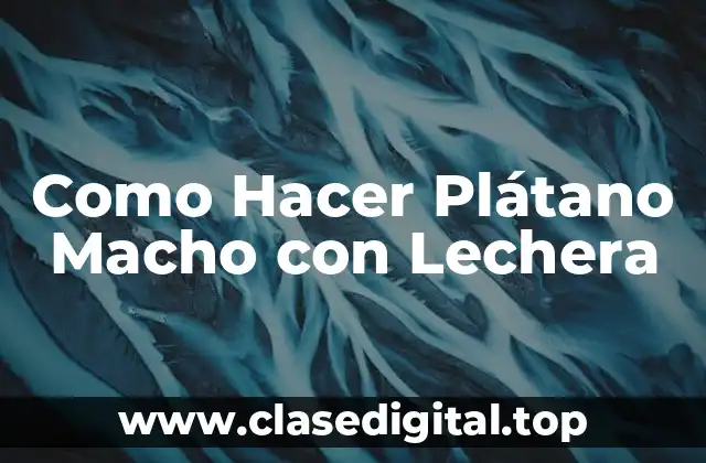 ¿Qué es Plátano Macho con Lechera?