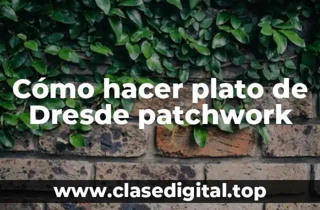 ¿Qué es un plato de Dresde patchwork?