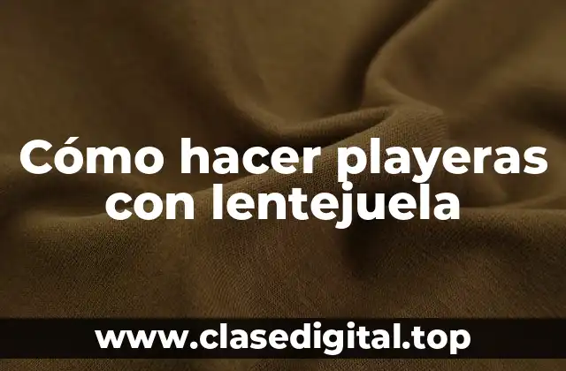 Cómo hacer playeras con lentejuela