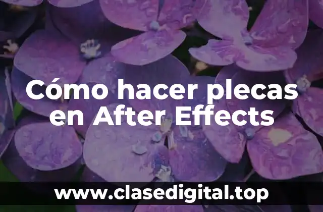 Cómo hacer plecas en After Effects
