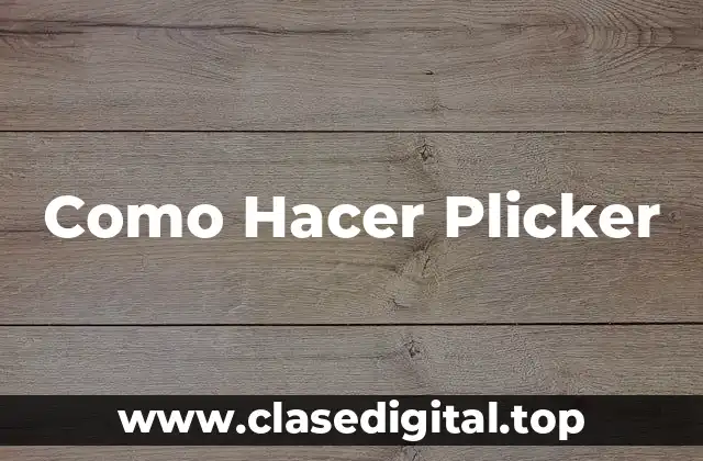 Como Hacer Plicker