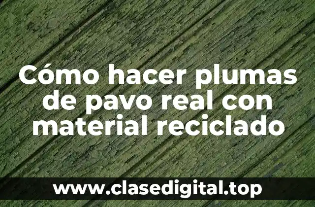 Cómo hacer plumas de pavo real con material reciclado
