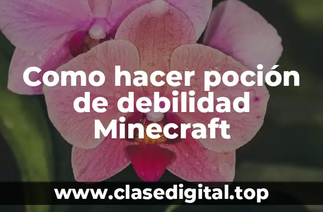 ¿Qué es la poción de debilidad en Minecraft?