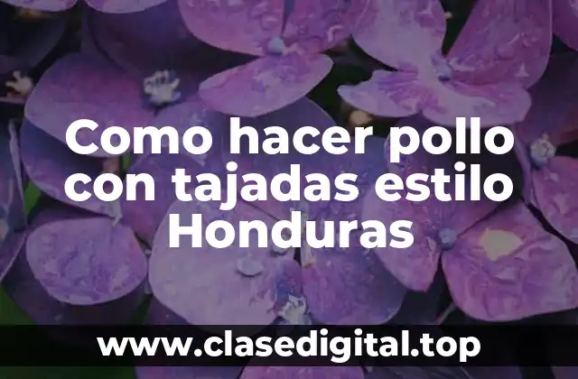 Como hacer pollo con tajadas estilo Honduras