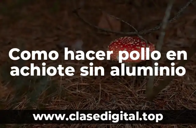 Como hacer pollo en achiote sin aluminio