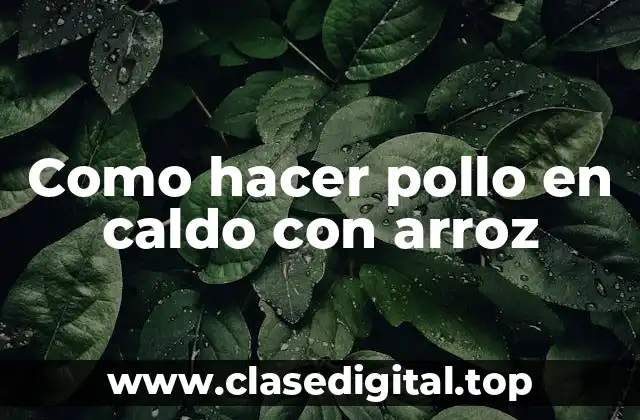 Como hacer pollo en caldo con arroz