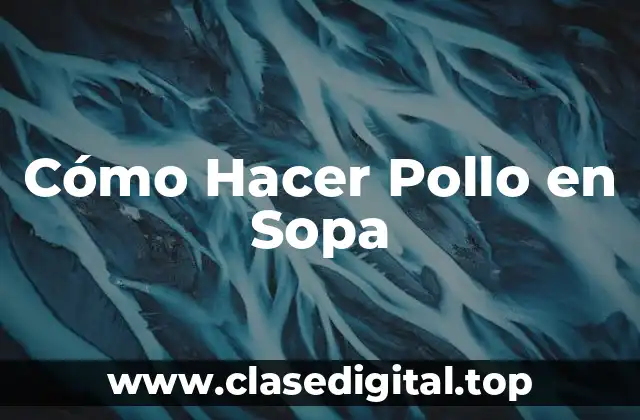 Cómo Hacer Pollo en Sopa