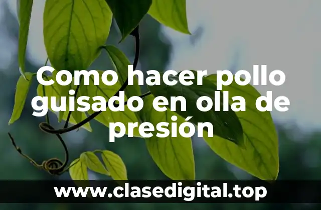 Como hacer pollo guisado en olla de presión