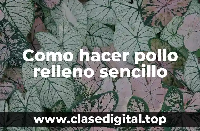 Como hacer pollo relleno sencillo