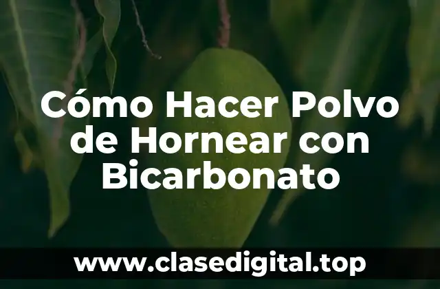 Cómo Hacer Polvo de Hornear con Bicarbonato