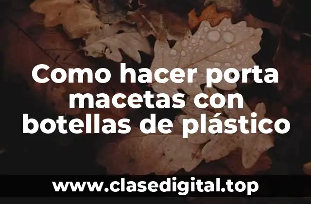 Como hacer porta macetas con botellas de plástico