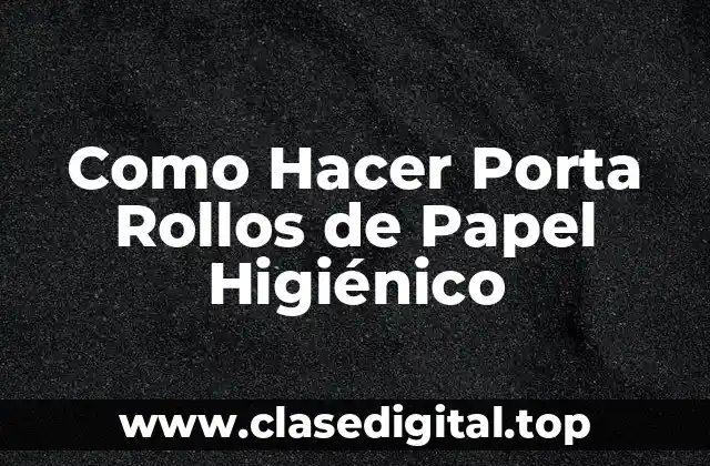 ¿Qué es un Porta Rollos de Papel Higiénico?