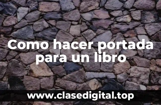 Como hacer portada para un libro