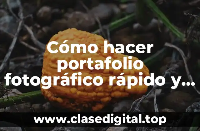 Cómo hacer portafolio fotográfico rápido y fácil YouTube