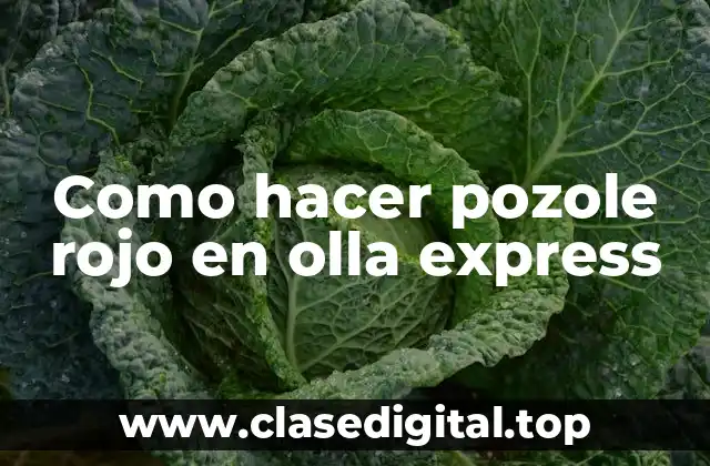 Como hacer pozole rojo en olla express