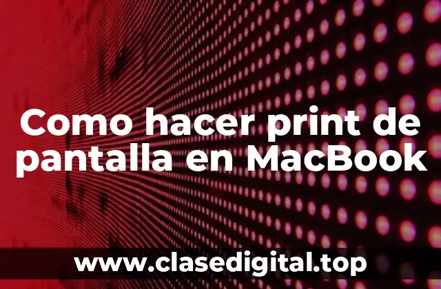 Captura de pantalla en MacBook