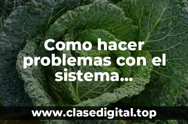Como hacer problemas con el sistema internacional de medidas capacidad
