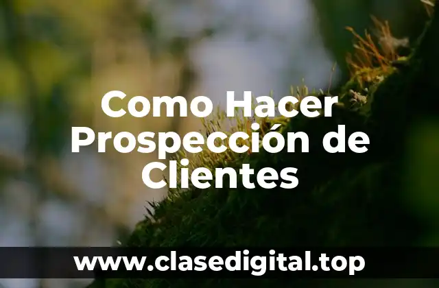 ¿Qué es la Prospección de Clientes y para Qué Sirve?