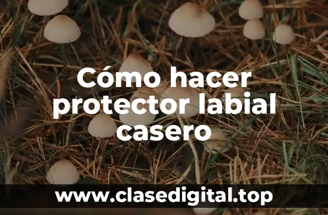 Cómo hacer protector labial casero