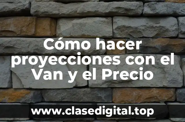 Cómo hacer proyecciones con el Van y el Precio