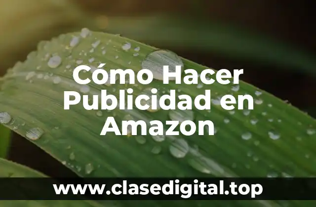 Cómo Hacer Publicidad en Amazon