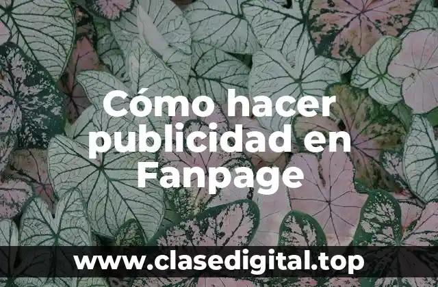 Cómo hacer publicidad en Fanpage