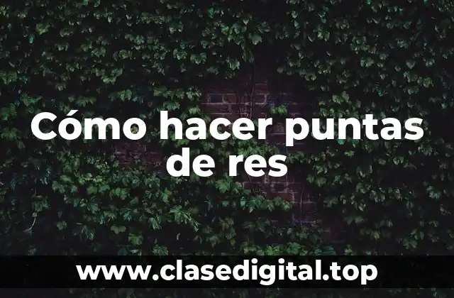 Cómo Hacer Puntas de Res