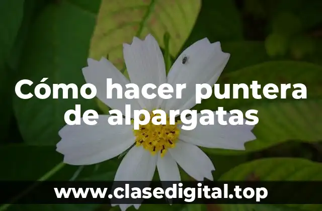 Cómo hacer puntera de alpargatas