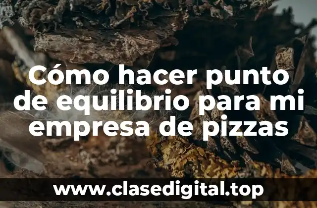 ¿Qué es el punto de equilibrio y cómo se aplica en una empresa de pizzas?