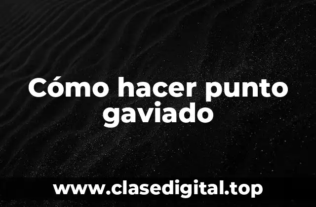 Cómo hacer punto gaviado