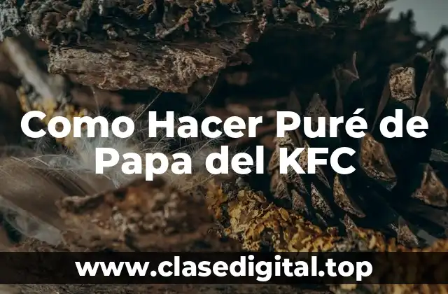Como Hacer Puré de Papa del KFC