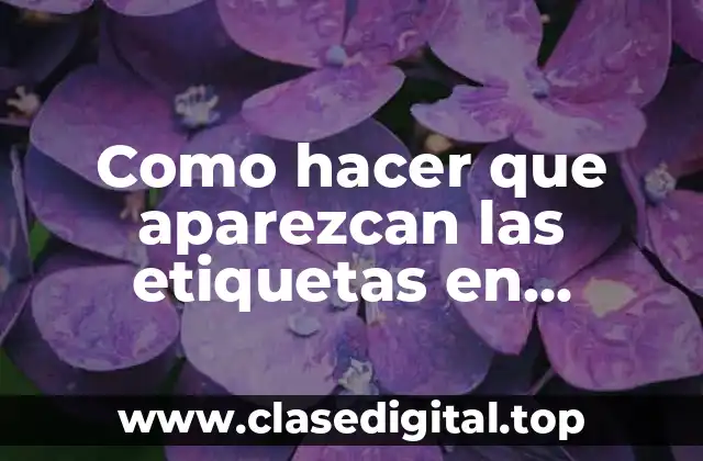 Como hacer que aparezcan las etiquetas en Facebook
