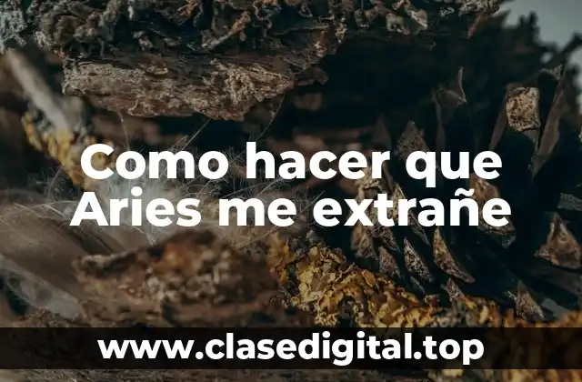Como hacer que Aries me extrañe