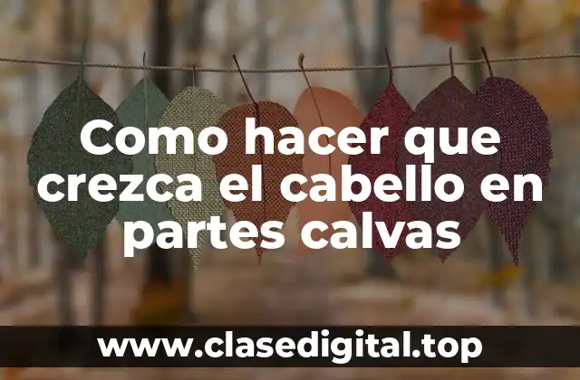 Como hacer que crezca el cabello en partes calvas