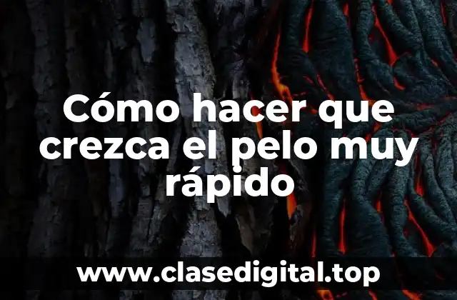 Cómo hacer que crezca el pelo muy rápido