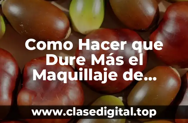 Como Hacer que Dure Más el Maquillaje de Halloween