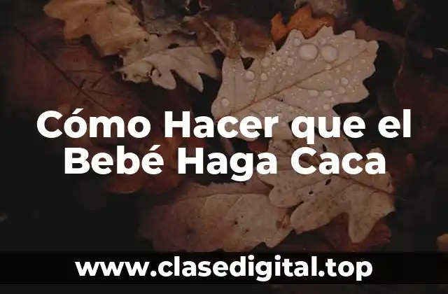 ¿Cuándo Debe Hacer Caca un Bebé?