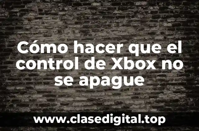 Cómo hacer que el control de Xbox no se apague