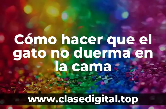 Cómo hacer que el gato no duerma en la cama