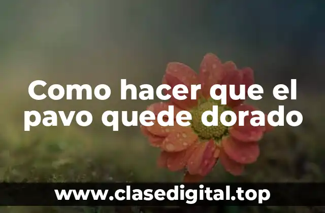 Como hacer que el pavo quede dorado