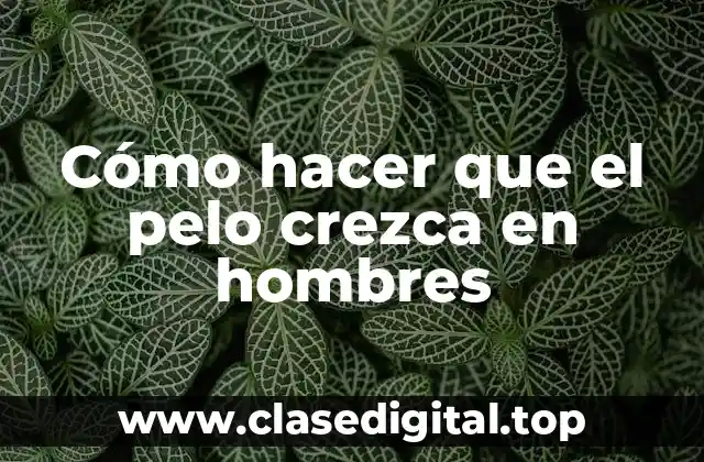 Cómo hacer que el pelo crezca en hombres