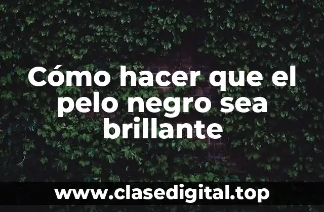 Cómo hacer que el pelo negro sea brillante