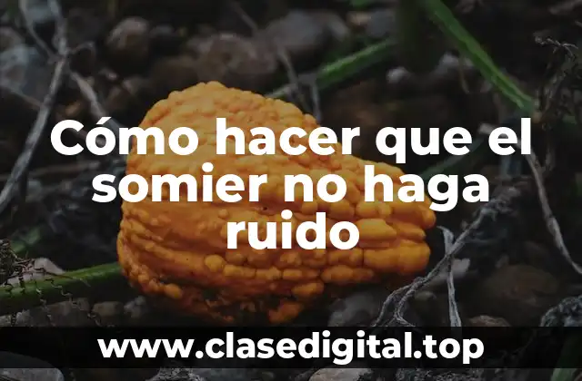 Cómo hacer que el somier no haga ruido