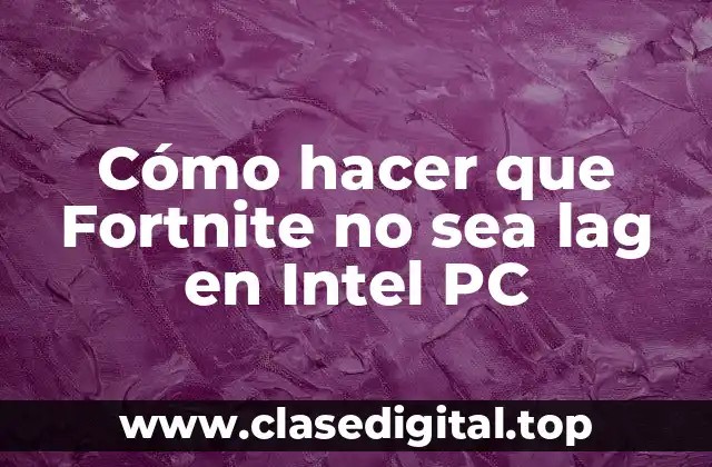 Cómo hacer que Fortnite no sea lag en Intel PC