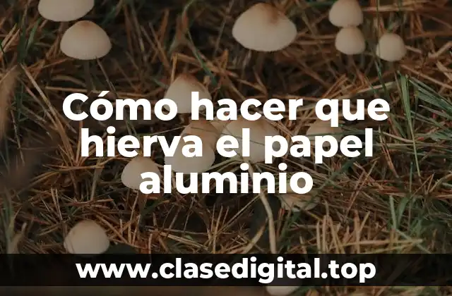¿Qué es hacer que hierva el papel aluminio y para qué sirve?