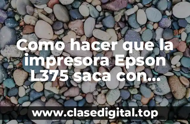 Como hacer que la impresora Epson L375 saca con rayitas