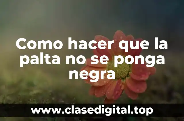 Como hacer que la palta no se ponga negra