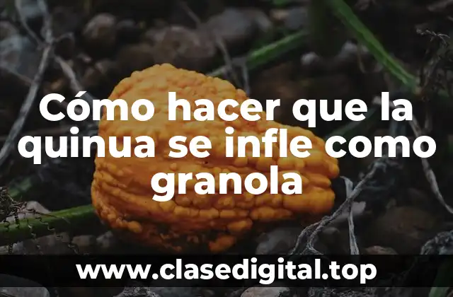 Cómo hacer que la quinua se infle como granola