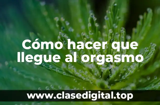 ¿Qué es el orgasmo?
